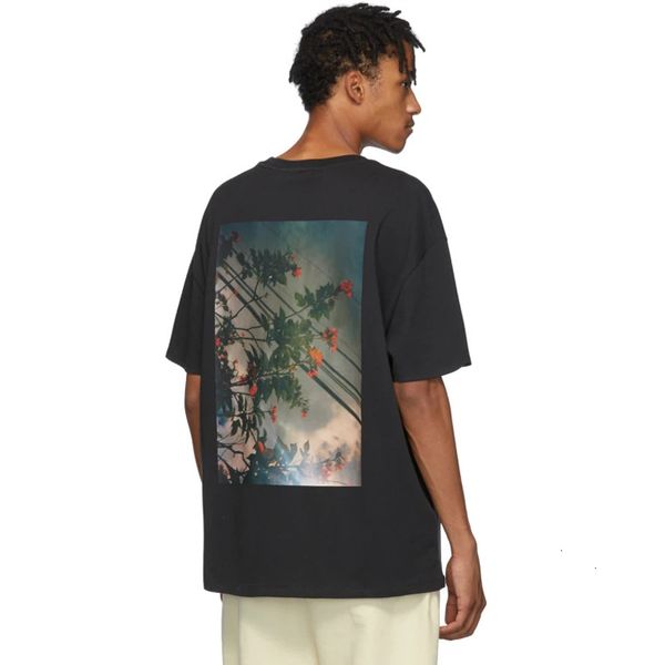 

19fw fog fear of god essentials floral p printed t-shirt men tee women fashion short sleeves street hip hop summer tee hfymtx603, White;black