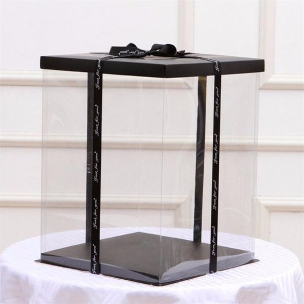 

gift wrap 1pcs christmas transparent clear candy box square shape chocolate wedding favor birthday baby shower party supplya309301