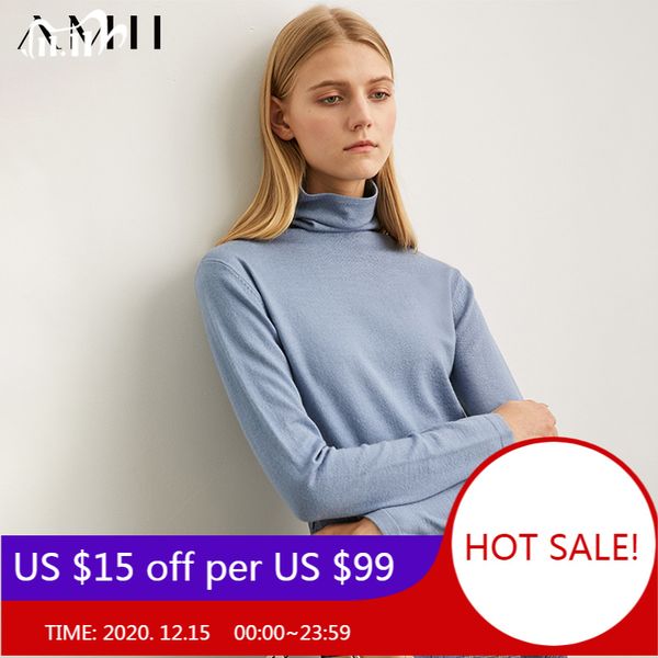 

amii minimalism autumn winter women's sweater causal solid basic turtleneck sweaters for women women's sweater 12020216 q1217, White;black