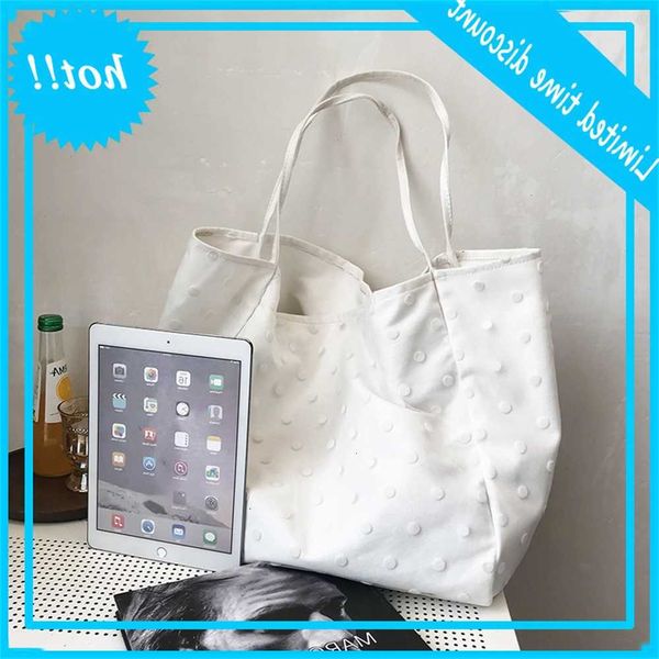 

seasonal new canvas korean solid color large capacity simple versatile shoulder bag