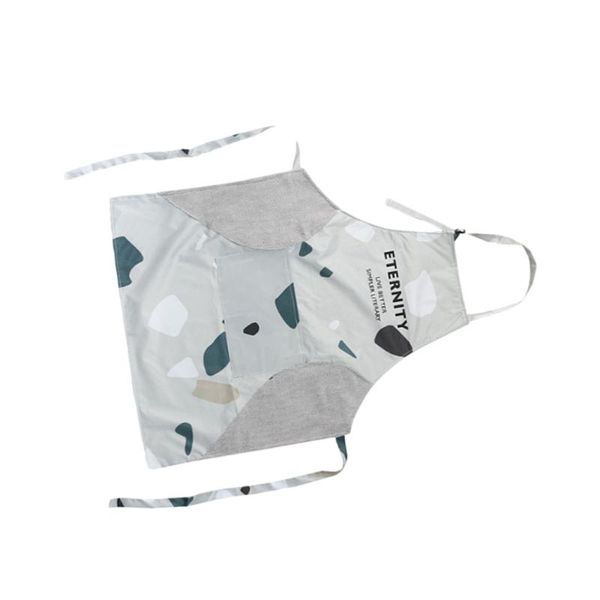 

aprons kitchen cooking apron wiping hands waterproof oilproof creative (grey)