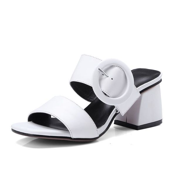 

new size 2021 34-44 high heels from sandals women chinese genuine shoes fixed ladies bnsj, Black