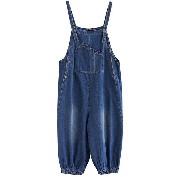 

loose oversized denim overalls women casual autumn blue black jean jumpsuit big size wide leg mom jeans trousers bib baggy pants1