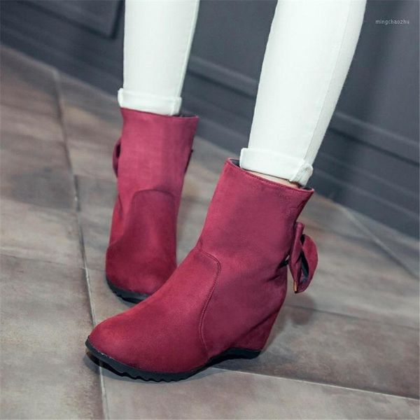 

boots sarairis 2021 high heels mature elegant leisure offiece lady bowknot solid dropship booties women shoes ladies1, Black