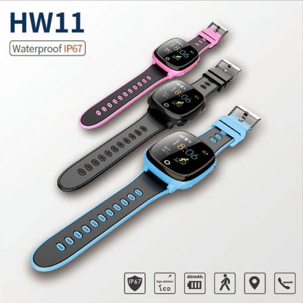 

intelligent waterproof hw11 ip67, closed circuit security monitoring gps, emergency pedometer, children's smart watch with cam