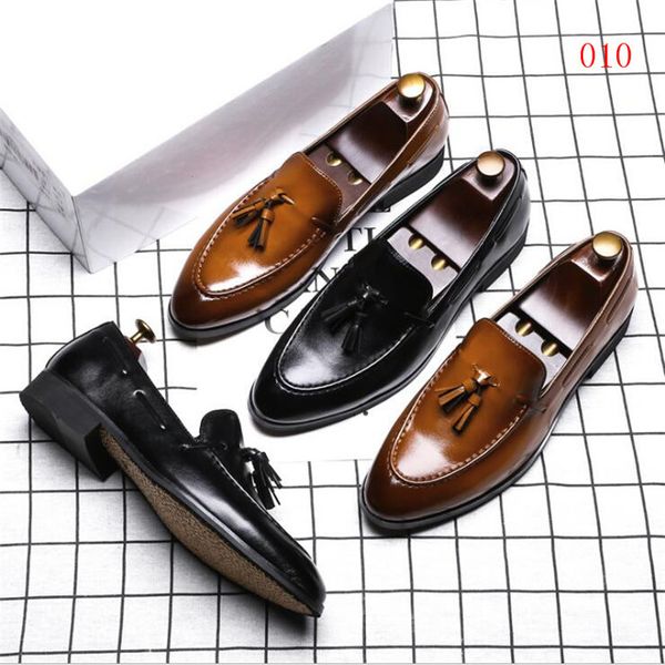 

size 39-46 men black patent leather slip on fashion design red bottom dress shoes