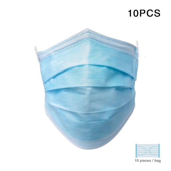 

disposable anti-fog face particle 3-layer nonwoven anti-pollution mask soft breathable mask 10/ jgrv