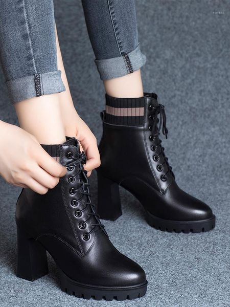 

women shoes real leather short boots boots lady black