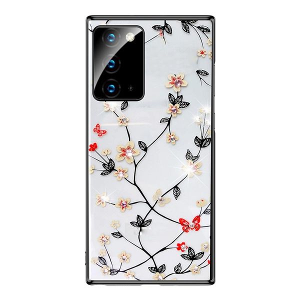 

for samsung galaxy note20 ultra sulada flower pattern plating diamond pc case