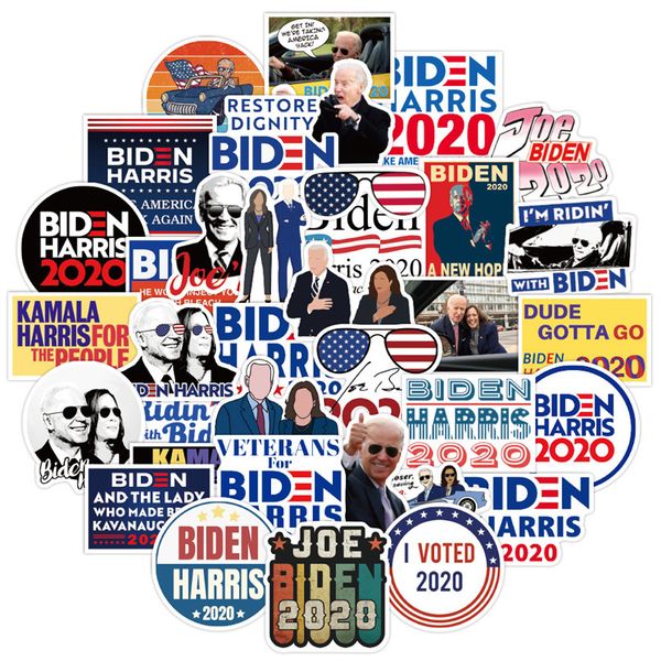 

car sticker biden harries letters stickers usa president election joe biden poster notecase decals luggage gita paster 100pcs/sets e111801