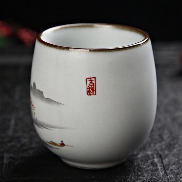 

китайская ретро трещинованная застекленная чашка чая для чая для чая ручной работы керамическая чашка 100 мл дегустация чашка чая пить пивно