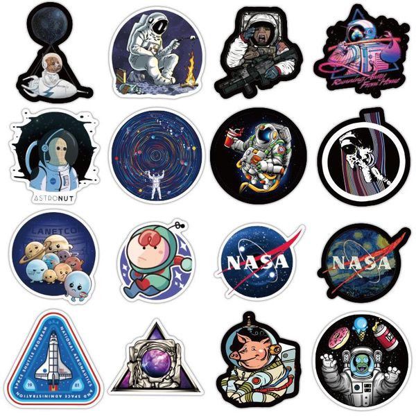

50 pcs not repeating creative design universe space astronaut decal sticker diy for motorcycle lapsuitcase guitar sticker wmtsjv