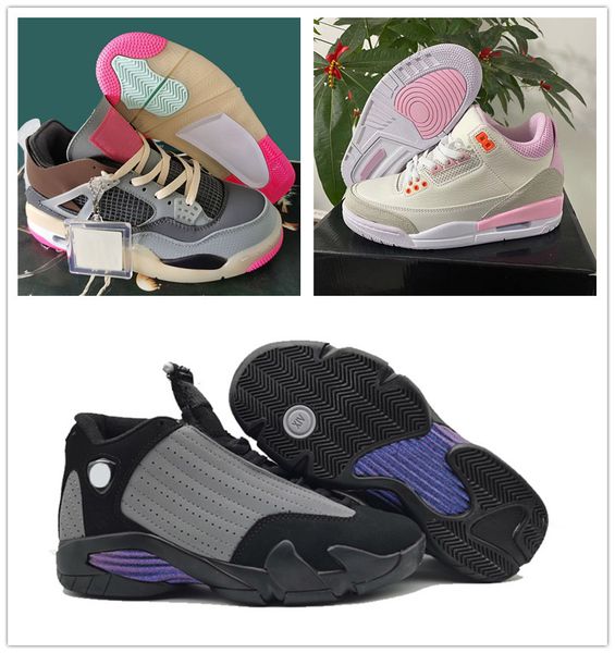 

white 14 3 4 sp wmns particle grey pink black basketball shoes men sports sneaker jumpman women trainer