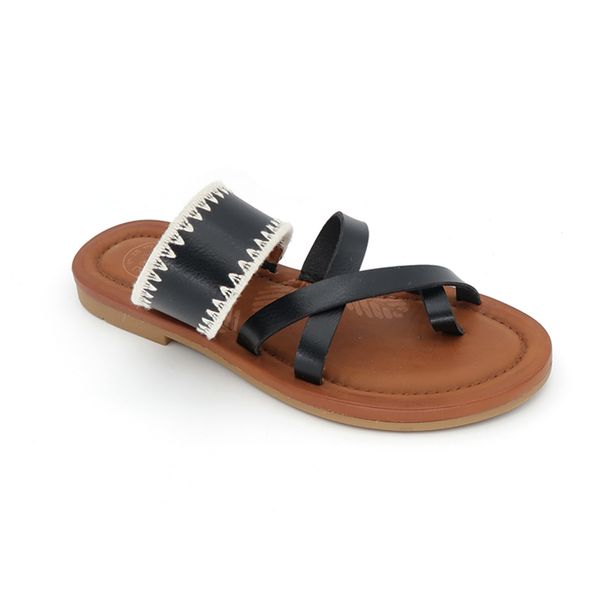 

women casual sandal large size designer sandals pu flip flops flat comfortable sandals beach shoes many colors for sale, Black