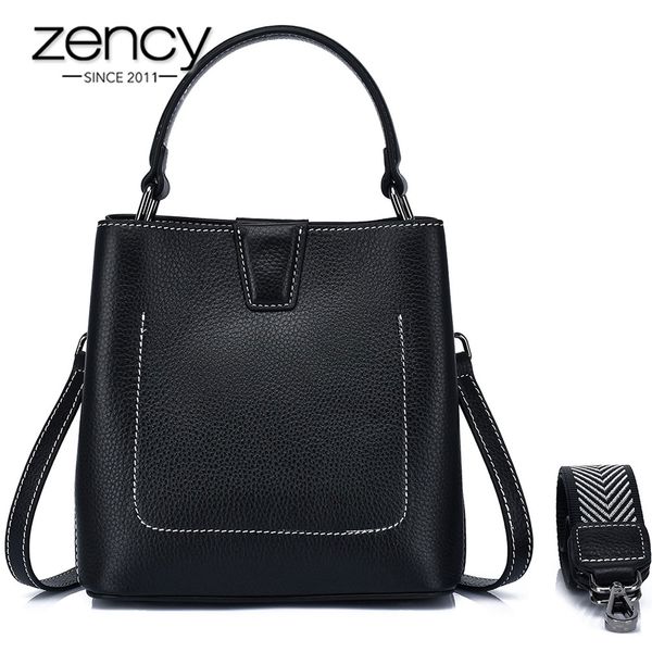 

zency new arrival fashion elegant 100% genuine leather handbag hardware zipper tote bag unique lady crossbody bag