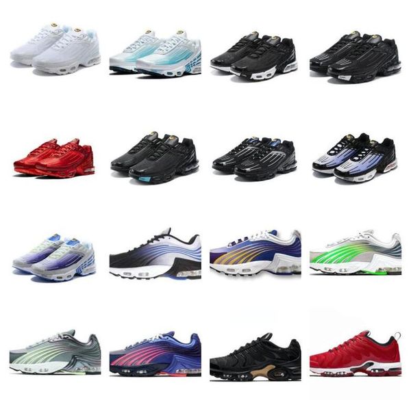 

tn plus 3 running shoes men women trainers fashion classic sports shoe outdoor sports sneakers with box, Black