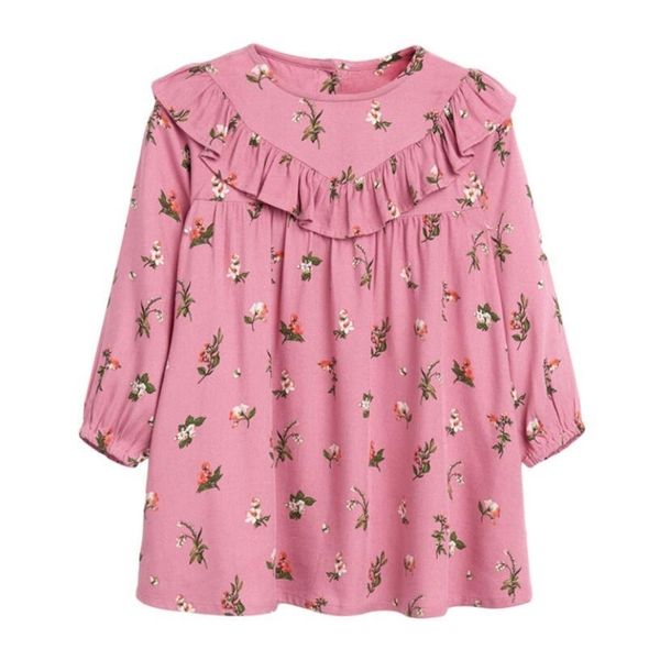 Little Maven Kids Meninas Casuais Marca Outono Vestido Infantil Bebé Roupas de Algodão Borboleta Imprimir Criança Adesivos de Menina S0843 201203