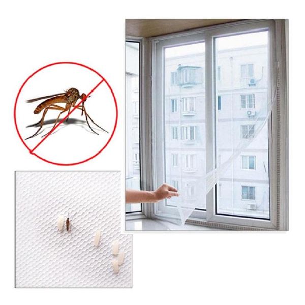 

2m*1.5m self-adhesive anti-mosquito net diy flyscreen curtain insect fly mosquito bug mesh window scre qylwtp bdebaby