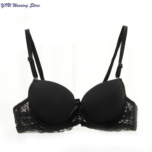 

lace women bra push up bra lace push up breast underwear adjustment pushup support for girl new1, Red;black