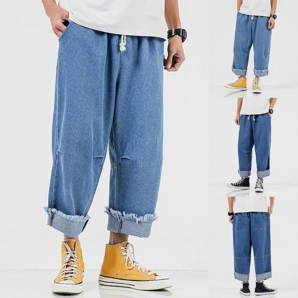

men's new style fashion casual pure jeans casual comfortable pure colored pants daily wearing durable enough 2021#351, Blue