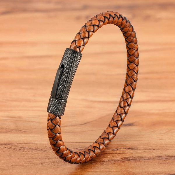

xqni diy combination stainless steel men's leather bracelet 19cm/21cm/23cm sports jewelry men's christmas gift promotionq1228, Silver