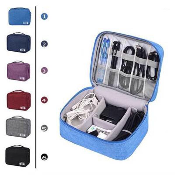 

large-capacity case earphone wire storage organizer box data line cables container headphone protective zipper box containers1