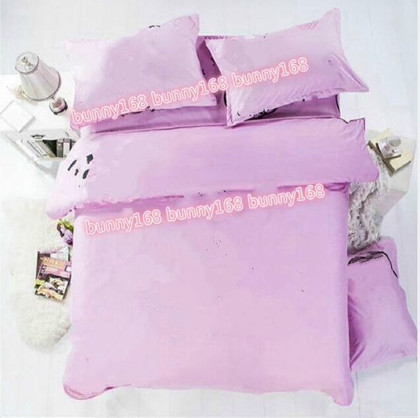 

2022 nordic alphabet printed bedding four-piece set aloe cotton chemical fiber comfortable letter printed soft bedding four-piece set