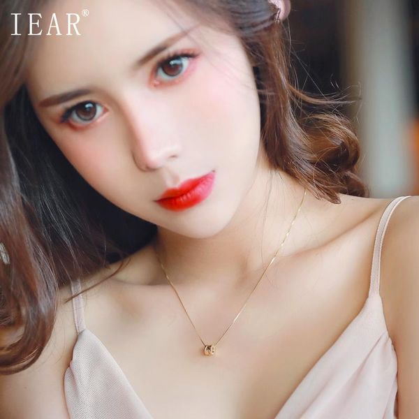 

iear 925silver necklace with gold color paint 42cm long daily wear chain simply design nice for every scene girls female, Silver