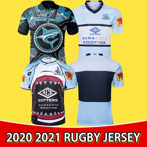 

2020 cronulla-sutherland sharks rugby jersey 20 21 indigenous jersey nrl australia rugby jerseys s-5xl, Black;gray
