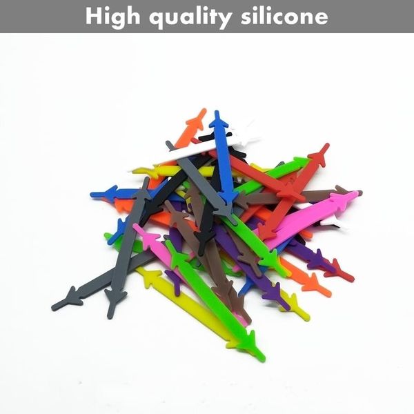 

12 шт. установленные упругих sile shoelaces creative lazy sile шнурки без галстука резиновые кружева простая обувь аксессуары для manwomen s, White;pink