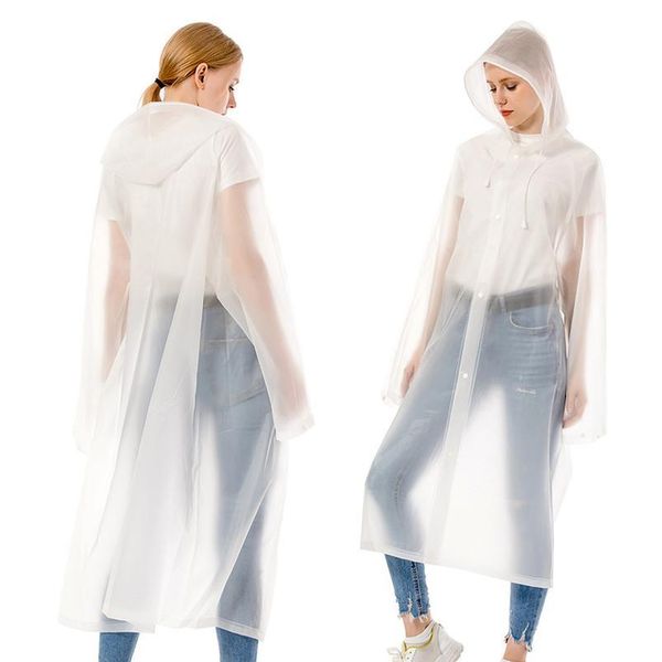 

1pc waterproof half transparent light weight impermeable hooded raincoat poncho cape for women men outdoor campin jllwip