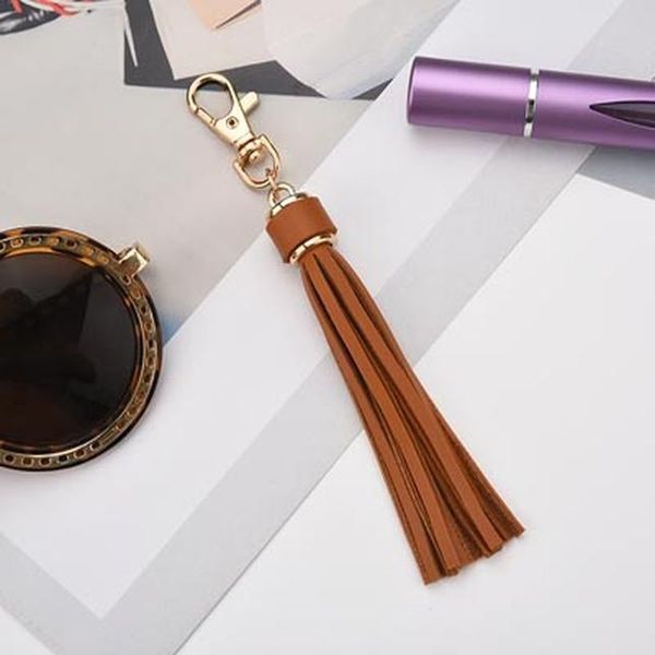 

newpu leather tassel women keychain bag pendant alloy car key chain ring holder retro jewelry eh389 h bbyyah