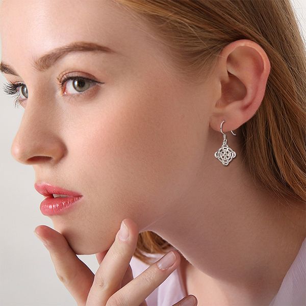 

knot new 925 sterling silver jewelry fashion celtic earrings for women