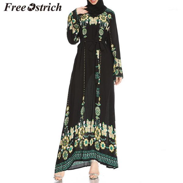 

muslim abaya dress women muslim kaftan dress loose flower abaya islamic turkish long dresses casual women muslimah dubai1, Red