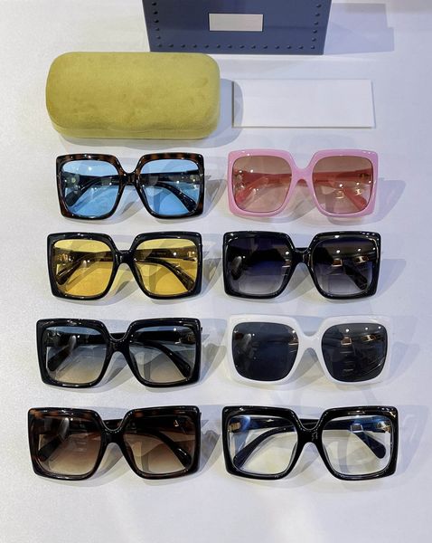 

new lady medium square shape acetate sunglass g0876 selling luxury eyewear with original case, White;black