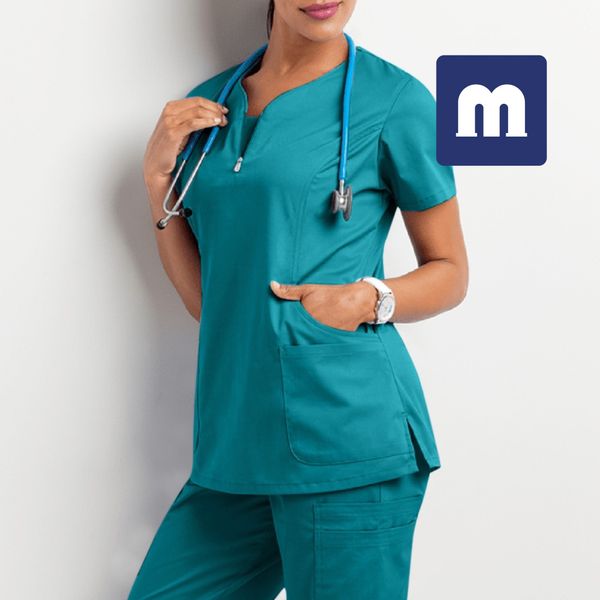 Medigo-018 Stile Donna Scrub Top + pantalone Uomo ospedale Uniforme Chirurgia Scrub Camicia Manica corta Uniforme infermieristica Anatomia di Pet Grey Doctor Workwear