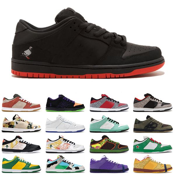 

new men women low dunk black pigeon brazil running shoes black cement viotech raygun tie dye paris mens trainer sports snea