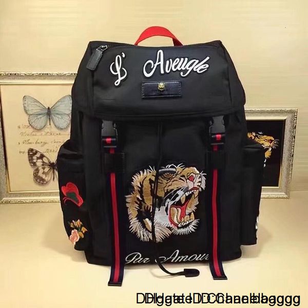 

для мужчин натуральные кожаные холст сумки печатные цветы и тигра рюкзаки стиль сумки женщин # 429037