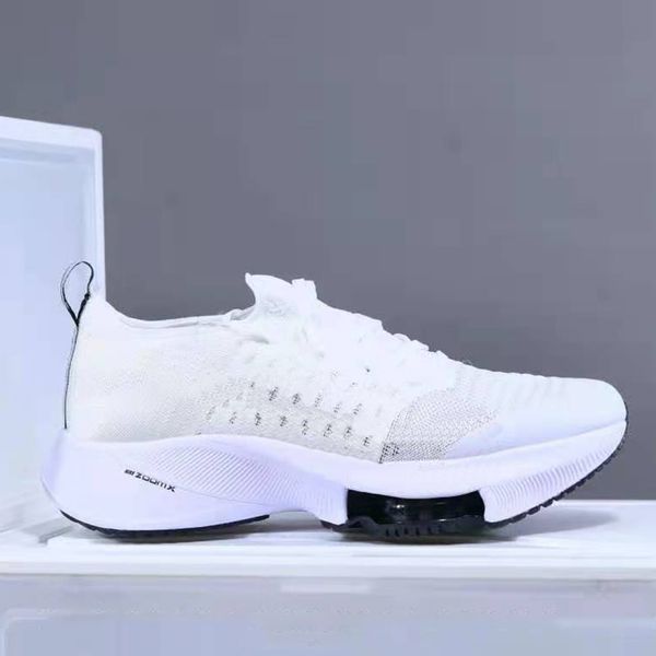 

2021 fashion zoom tempo marathon cushion men women running shoes salt white army green knitting mesh breathable outdoor sport sneakers