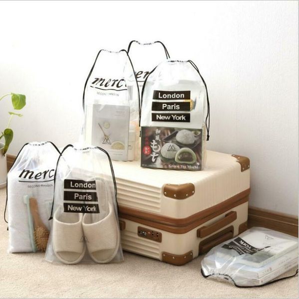 

storage bags 5pcs/set shoes bag luggage travel trunk sub-package pvc water-proof dustproof bag1