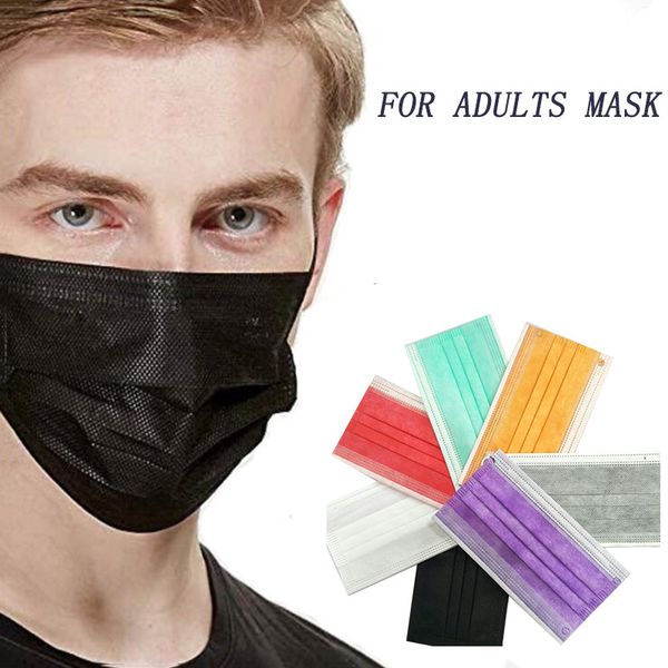 

colorful mask in stocka+ quality disposable face retail package designer elastic ear loop 3 ply protective breathable and comfortable