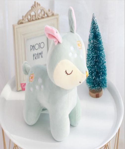 

28см новый милый олень плюшевые игрушки животных олень чучела куклы для девочек дети подарок на день рождения wmtccy