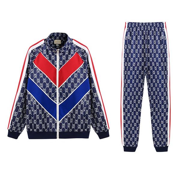 

2020ssmen's clothing suits long-sleeved sportswear jacket suits fashion running men's sports suit letter printing slim luxury spor, Gray