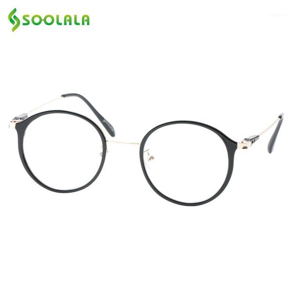 

soolala round reading glasses women cat eye alloy eyeglasses presbyopic glasses for reading +0.5 0.75 1.0 1.5 2.0 to 4.01, White;black