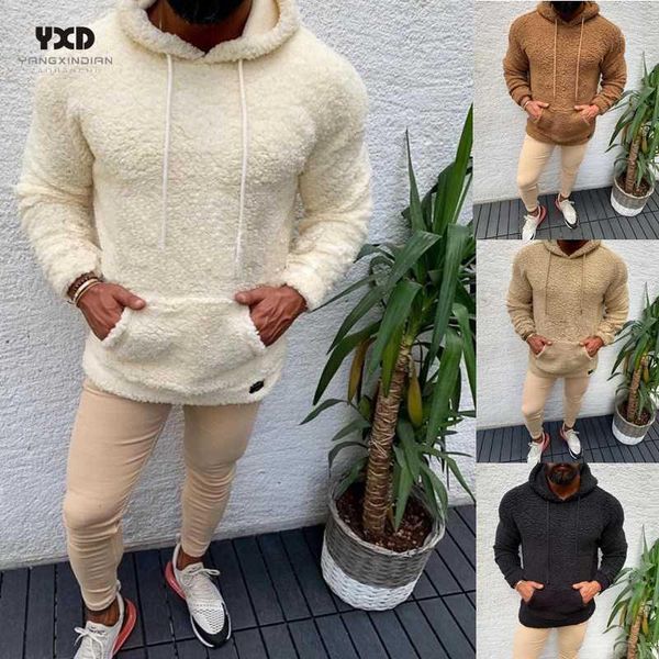 

men clothes warm winter man pullover sweater mens clothing mans sweaters jumper man plus velvet thick pocket hood korean clothes1, White;black