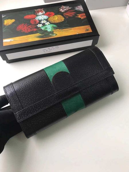 

women vintage wallets for men two-tone fiber strip double letter g zipper hasp classic ladies wallet blue coin purse large capacity multi-ca, Red;black