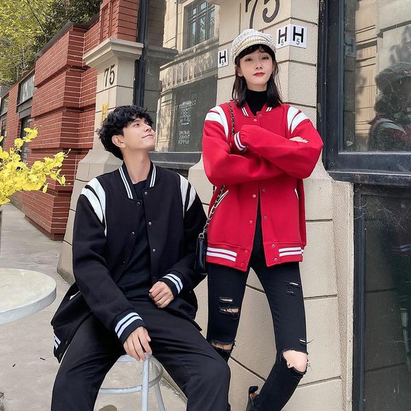 

sweetheart-wear school baseball uniform and velvet class uniform couples clothes, Black;brown