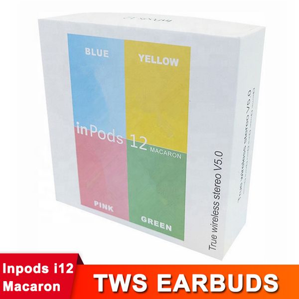 

mini tws inpods 12 macaron наушники bluetooth v5.0 стерео сотовый телефон наушники спортивные восстойные наушники сенсорные беспроводные нау