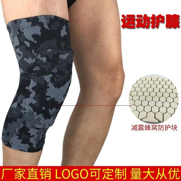 

elbow & knee pads support football fitness gear brace training protector sport pad nylon elastic basketball volleyball kneepad1, Black;gray