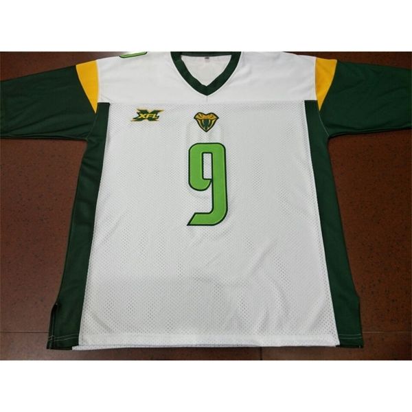 

custom 123 youth women xfl donteea dye vipers 11 aaron murray 9 quinton flowers jersey size s-4xl or custom any name or number jersey, Black